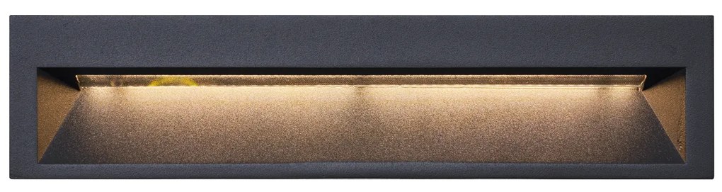 Aplique de Parede Embutido Moderno Preto 28cm incl. LED IP65 - Mert