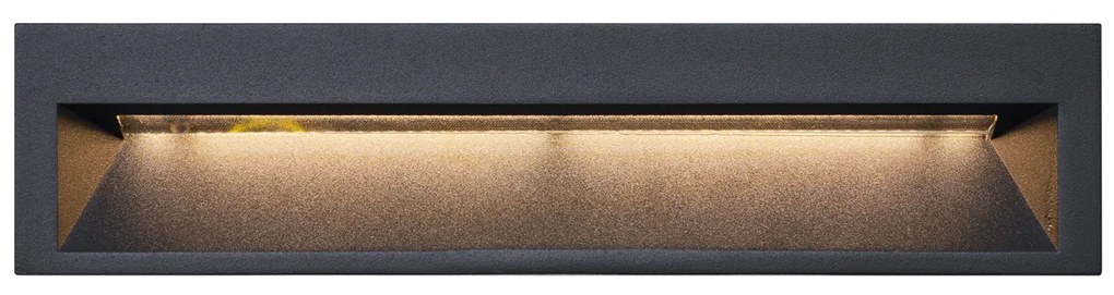 Candeeiro de Parede Embutido Moderno Preto 28cm incl. LED IP65 - Mert