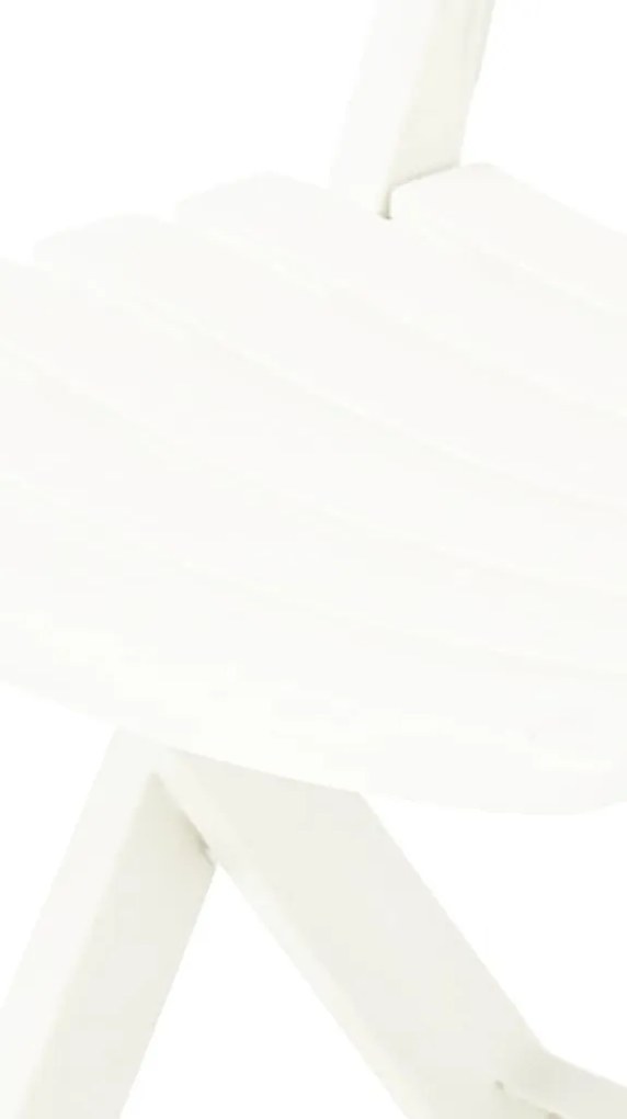 Cadeiras de jardim dobráveis 2 pcs plástico branco