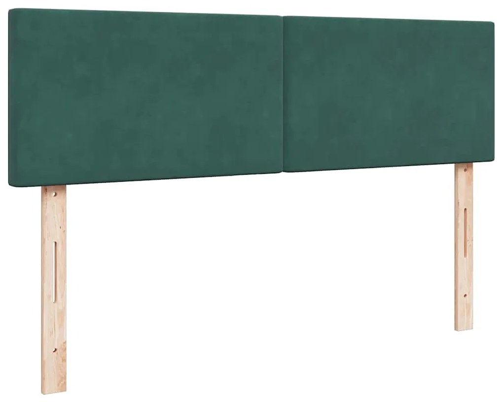 Estrutura de cama otomana com colchão 140x200 cm verde escuro
