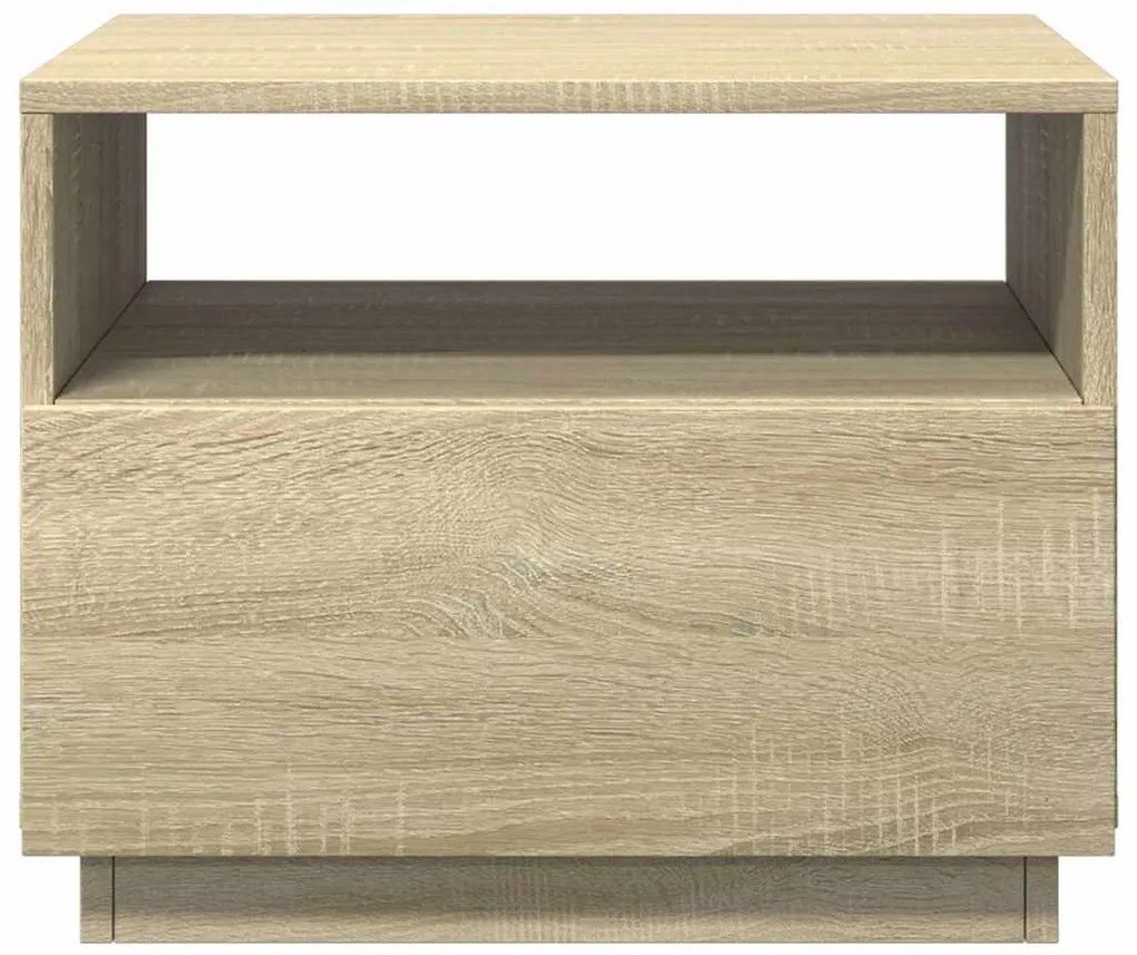Mesa de centro com luzes LED 50x49x40 cm carvalho sonoma