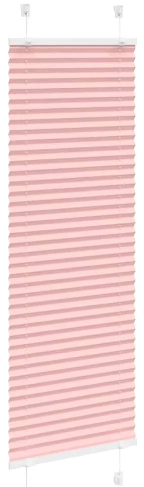 Rosa Plissada Cega 45x150 cm Largura Tecido 44,4 cm Poliéster