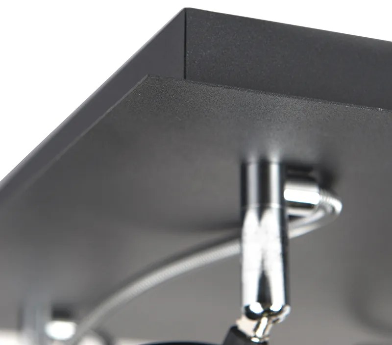 Projetores de design preto 4-luzes ajustáveis - Nox