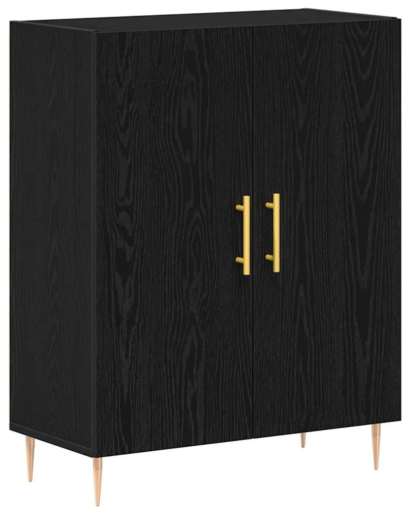Buffet vidaXL Preto Carvalho 69,5x34x90 cm Madeira Semimanufaturada