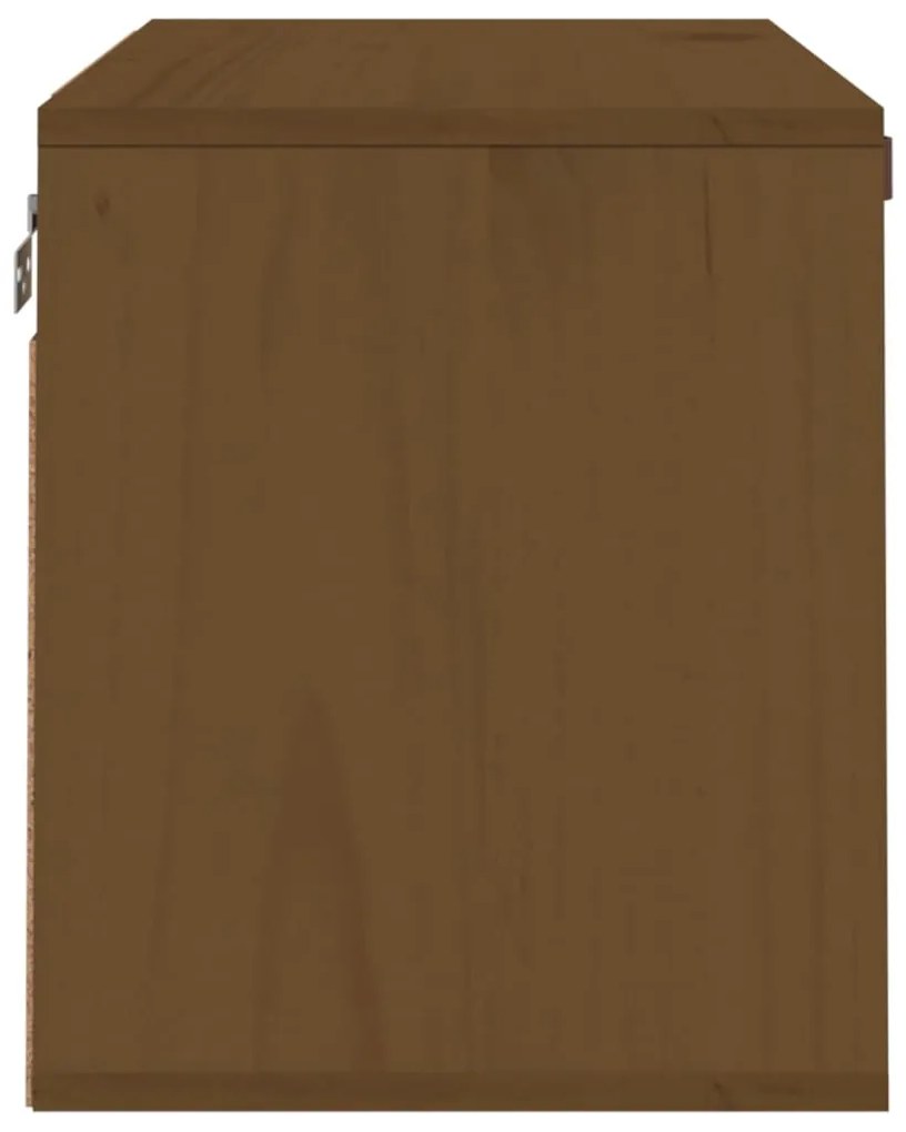 Armário de parede 60x30x35 cm pinho maciço castanho mel