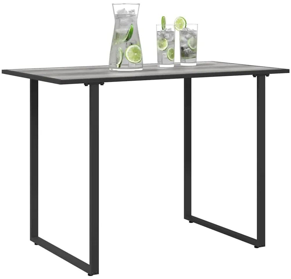 Mesa de Jardim Cinza 100x55x70 cm DPC e Aço
