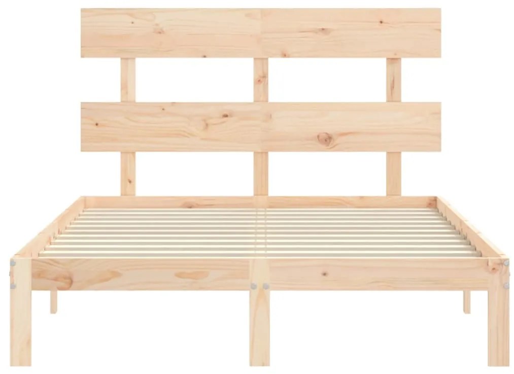 Cama sem colchão 140x190 cm madeira de pinho maciça