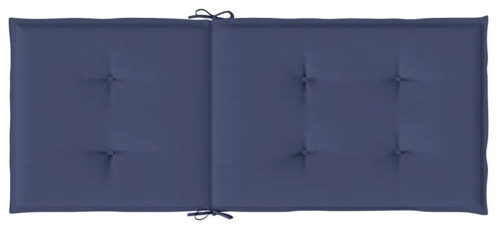 Almofadões cadeira encosto alto 2pcs tecido azul-marinho