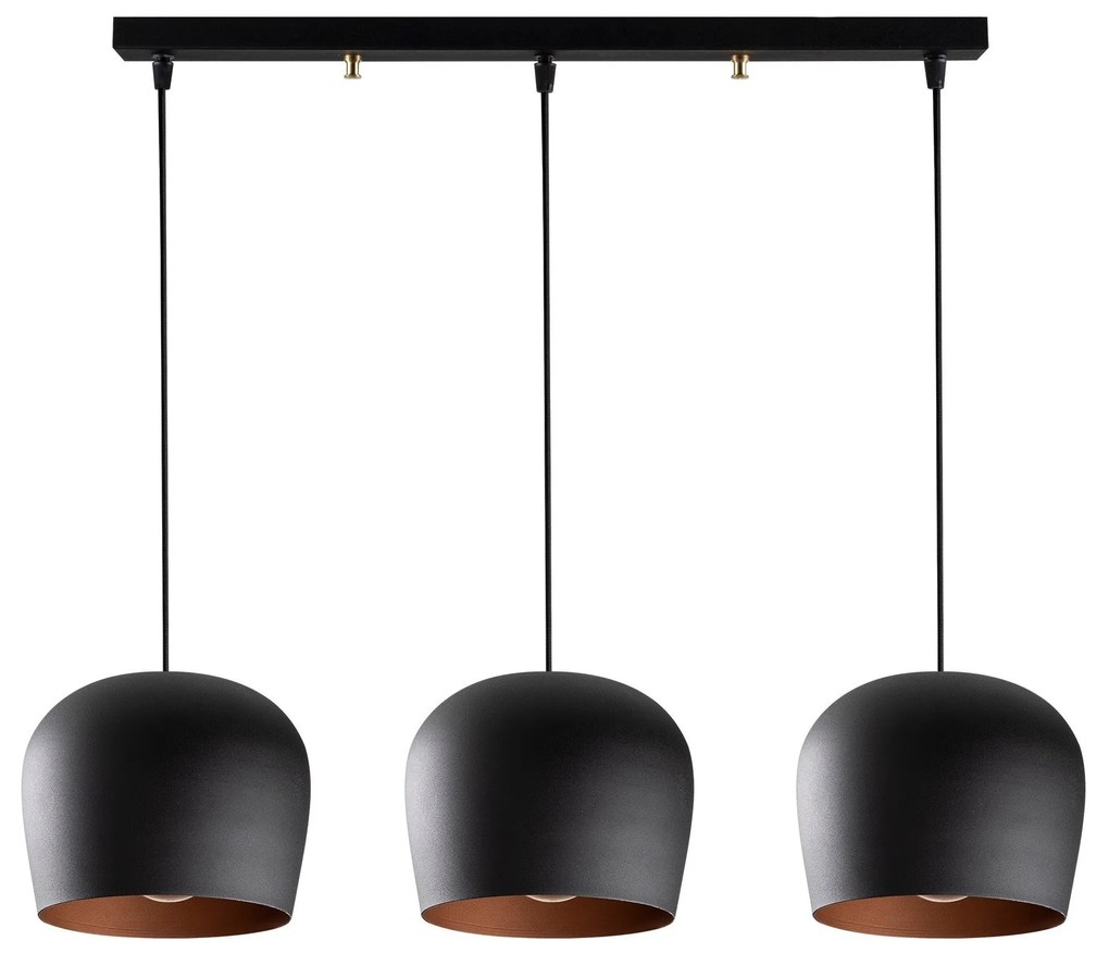 Candeeiro de Teto Berceste – Preto – 74 cm de Diâmetro, 110 cm de Altu
