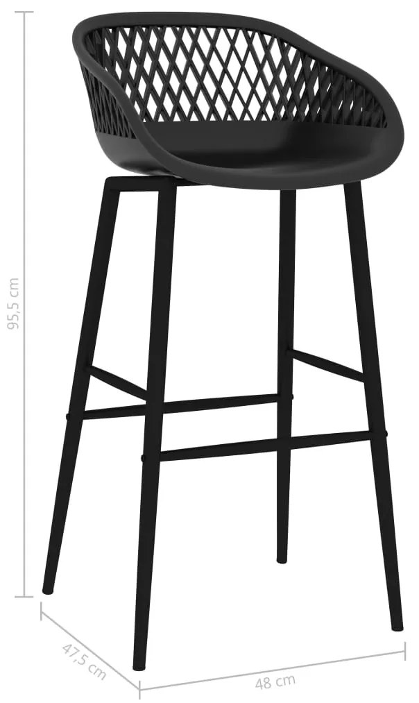 Cadeiras de bar 4 pcs preto