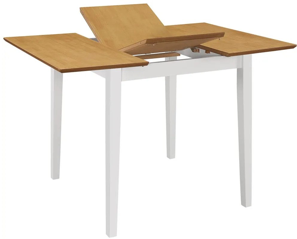 Mesa de jantar extensível (80-120)x80x74 cm MDF branco