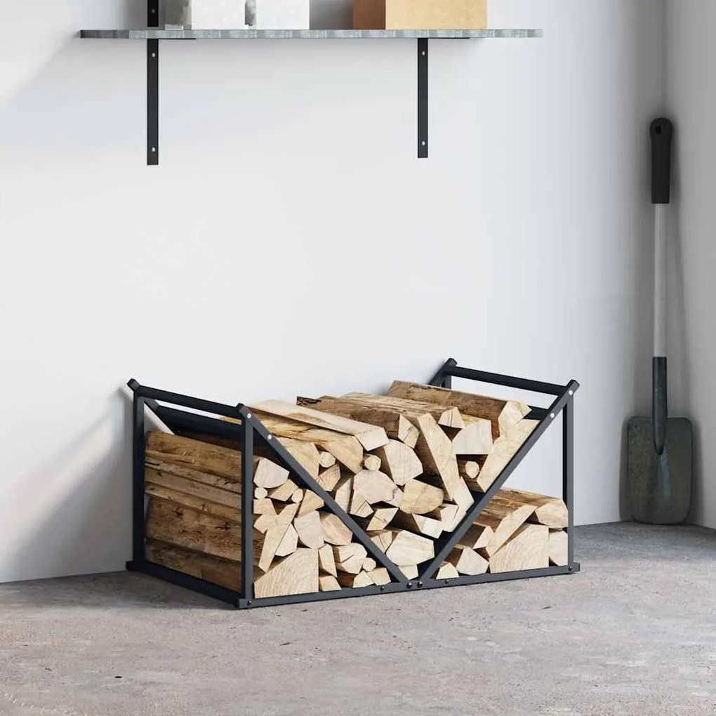 Suporte para lenha 70x43x34,5 cm aço laminado a frio antracite