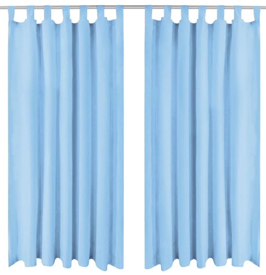 Cortinas de cetim com presilhas 2 pcs 140x175 cm turquesa