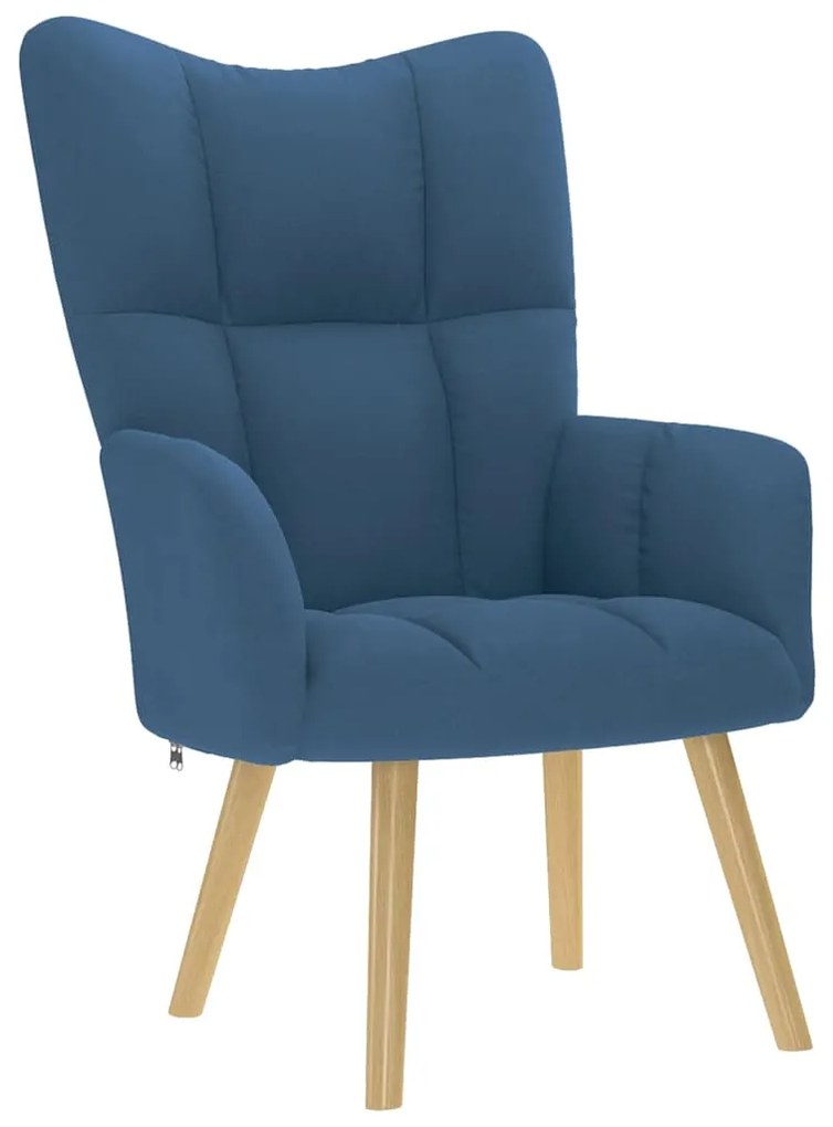 vidaXL Cadeira de descanso tecido azul