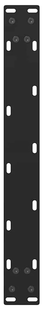 Pés para mesa de centro pretos 2 peças 70x(42-43) cm aço