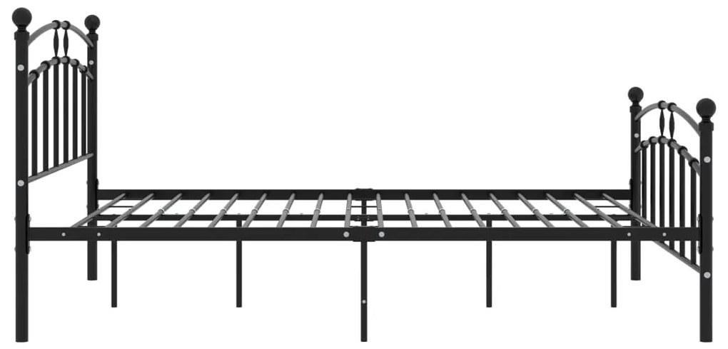 Estrutura de cama 200x200 cm metal preto