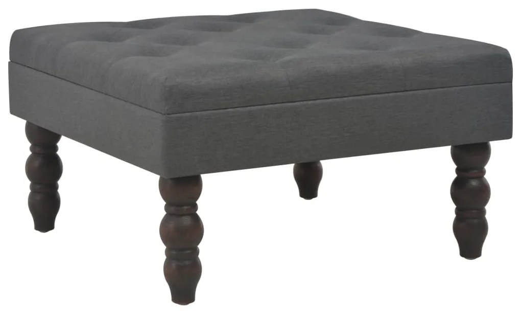 vidaXL Banco 60x60x36 cm poliéster cinzento-escuro