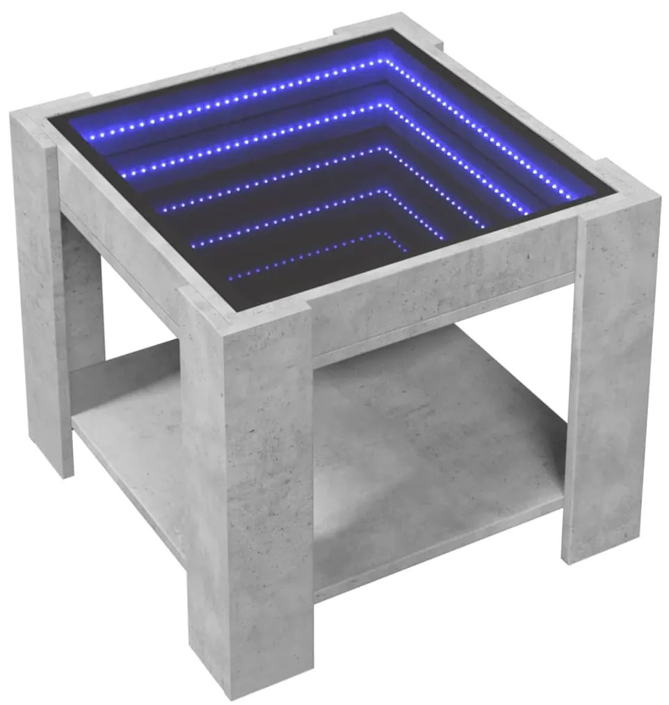 Mesa de centro c/ LEDs 53x53x45 derivados de madeira
