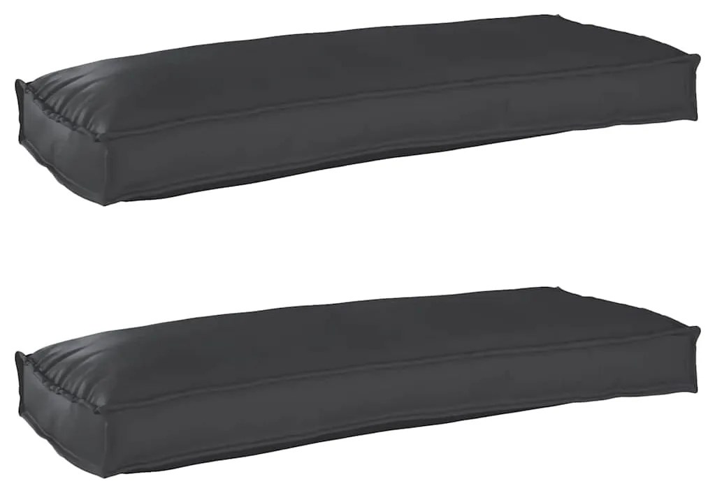vidaXL Almofadas de Palete para Banco - 2 pcs - Preto - 100x40x8 cm - Tecido Oxford