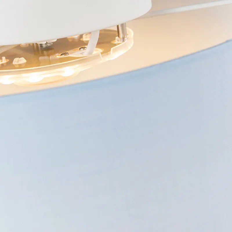 Candeeiro de teto azul 30 cm com LED - Drum LED Moderno