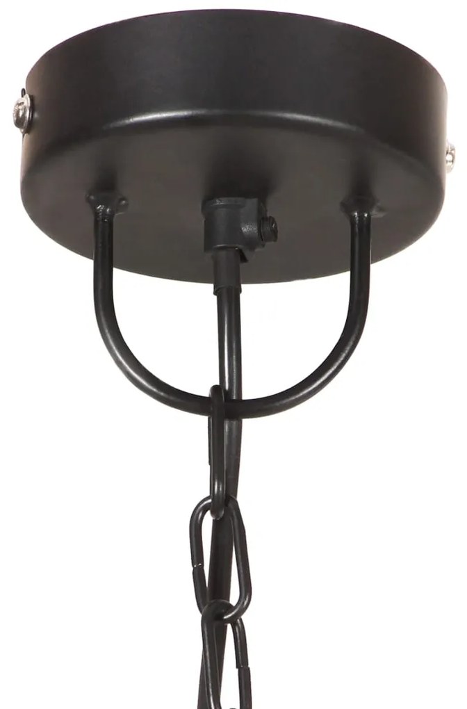 Candeeiro suspenso industrial redondo 25 W 42 cm E27 preto