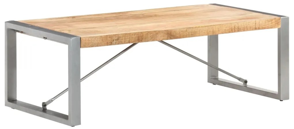 Mesa de centro 120x60x40 cm madeira de mangueira áspera