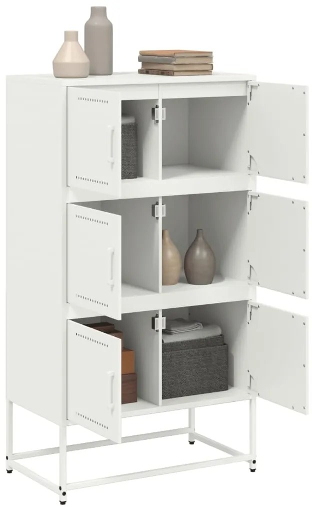 Aparador 68,5x38,5x123,5 cm aço branco