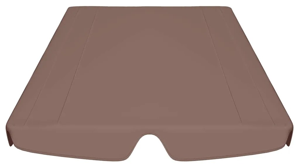 Toldo suplente baloiço jardim 188/168x145/110 cm castanho