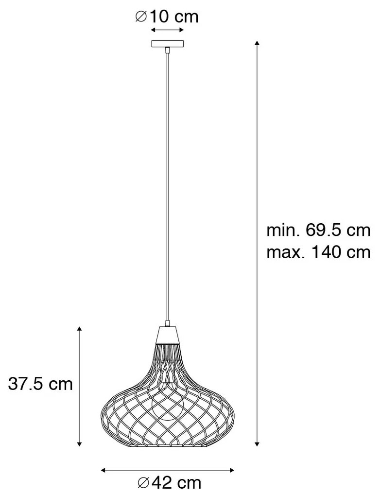 Moderne hanglamp zwart - Iggy Moderno