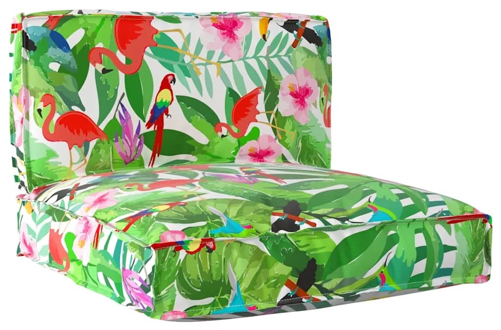 vidaXL Conjunto de Almofadas de 2 Peças para Palete Selva Tropical em Tecido Oxford