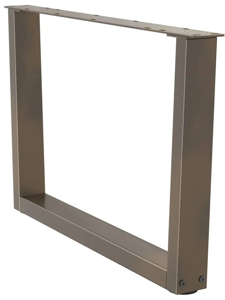 Pés para mesa de centro em formato de V, 2 peças, aço natural, 70x(42-