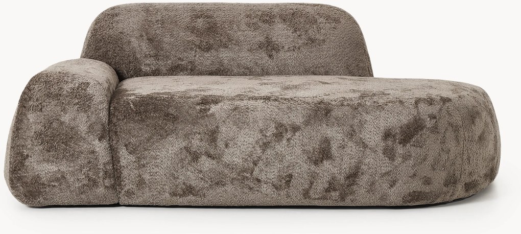 Chaise longue em teddy-bouclé Wolke (2 lugares)