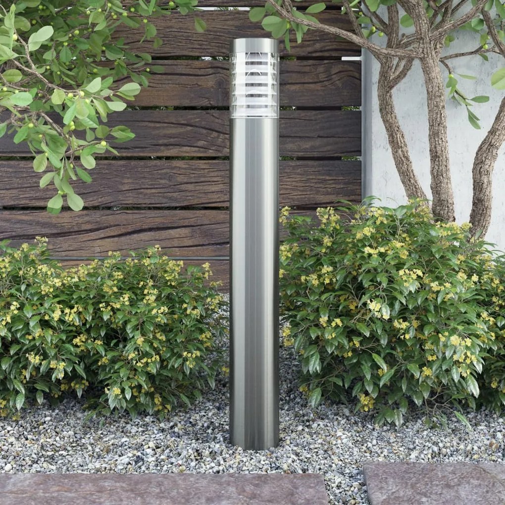 41102 vidaXL Poste de iluminação para exterior aço inoxidável