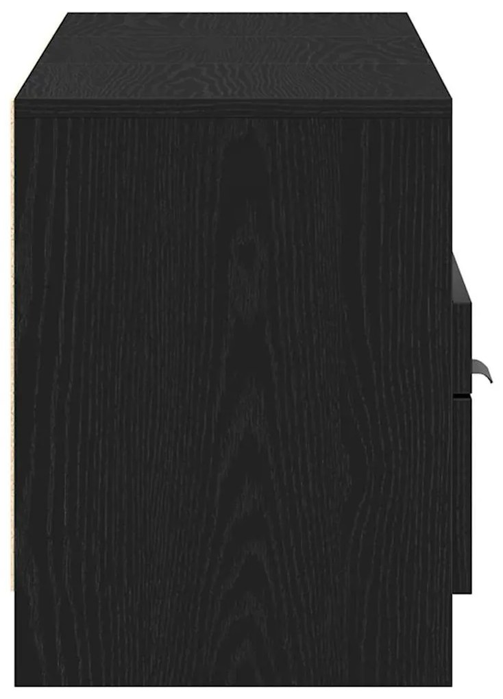 Estante para TV Carvalho Preto 150x33,5x45 cm Madeira Revestida