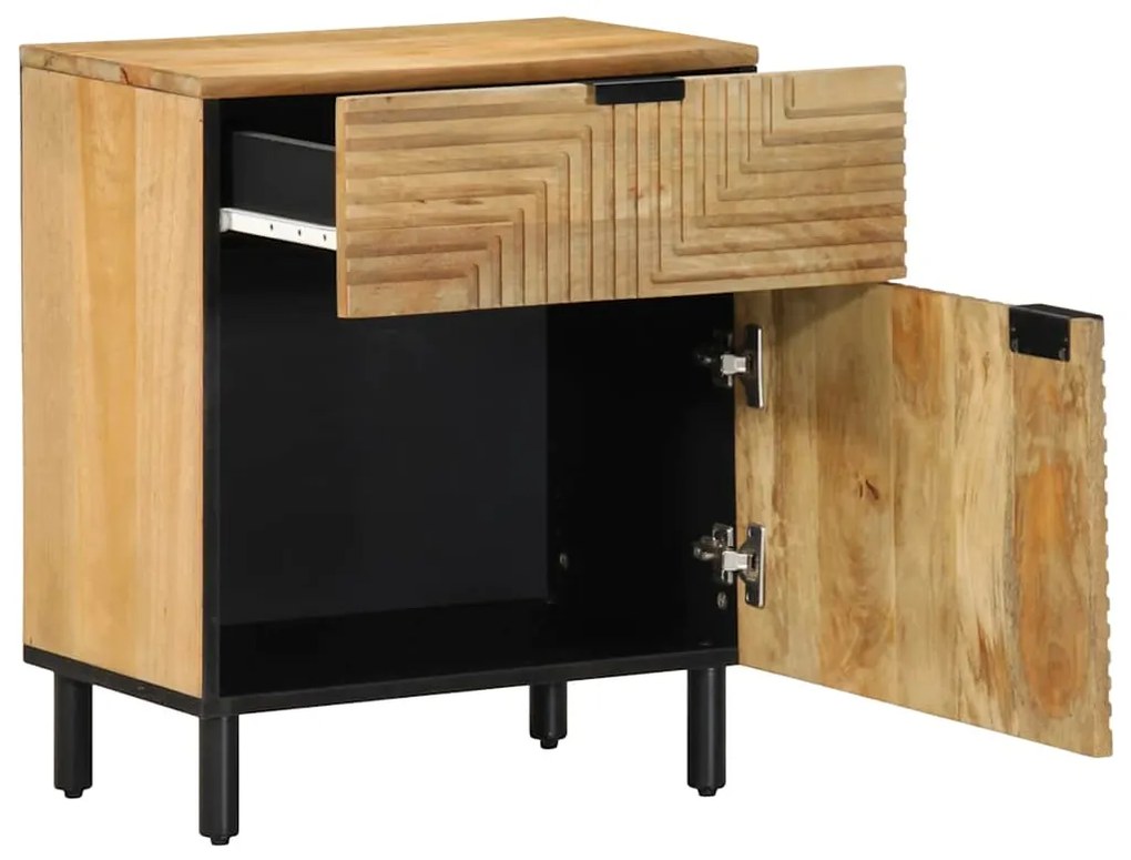 Mesa de cabeceira 50x33x60 cm madeira de mangueira maciça