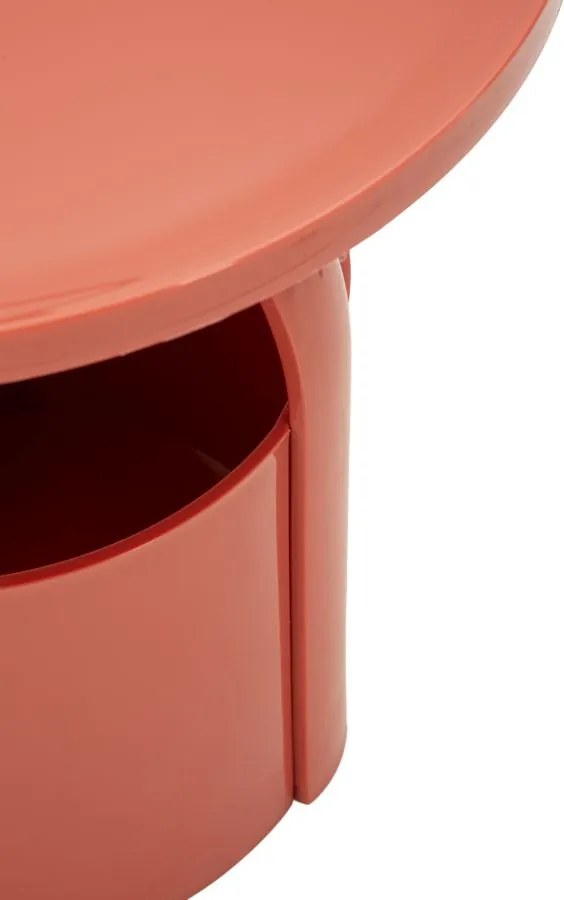 MESA DE APOIO IRIS Ø 44X43 CM VERMELHO