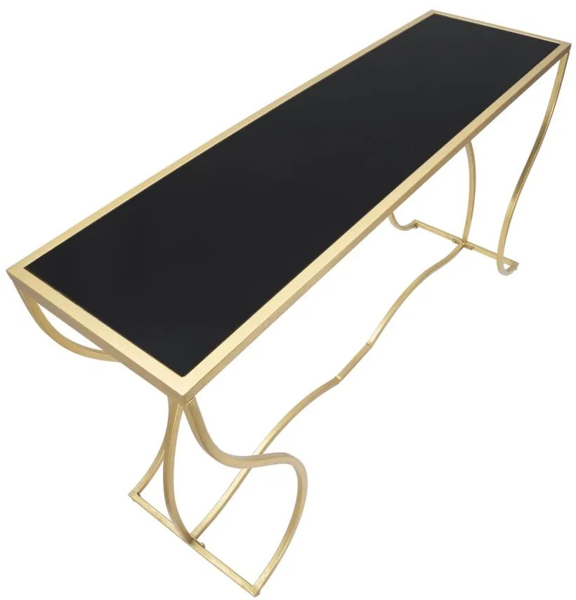 MESA CONSOLA SUNSHINE 130X40X75 CM DOURADA E PRETA