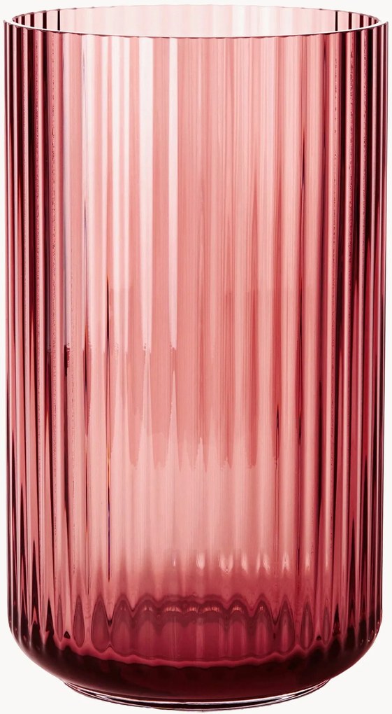 Jarra de vidro artesanal Lyngby, Alt 25 cm