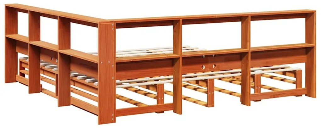 Cama com estante sem colchão 180x200 cm pinho maciço