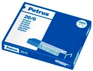 Agrafos Petrus Galvanizado 26/6 Caixa 1000 Unidades
