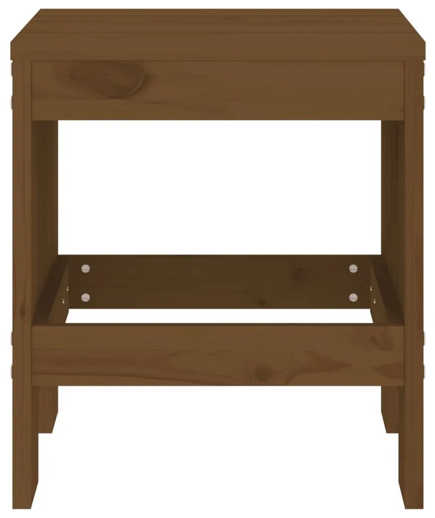 Bancos de jardim 2 pcs 40x36x45 cm pinho maciço castanho-mel