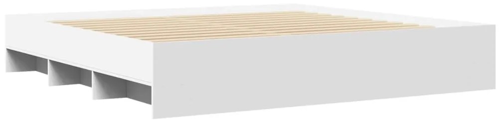 Estrutura de cama 200x200 cm derivados de madeira branco