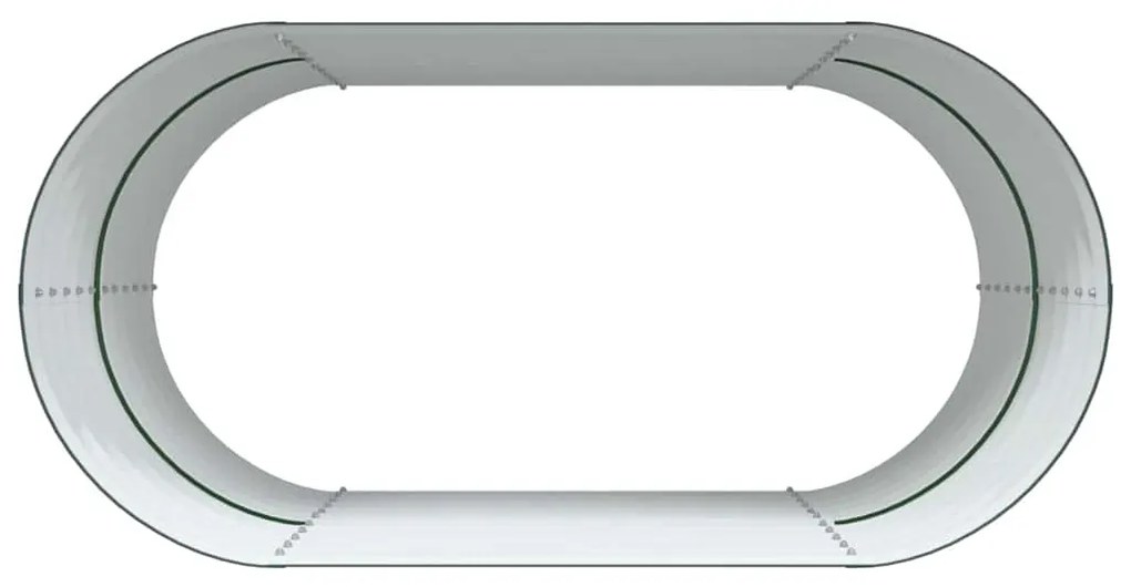 Canteiro de Jardim Verde vidaXL 160x80x81 cm em Aço Galvanizado