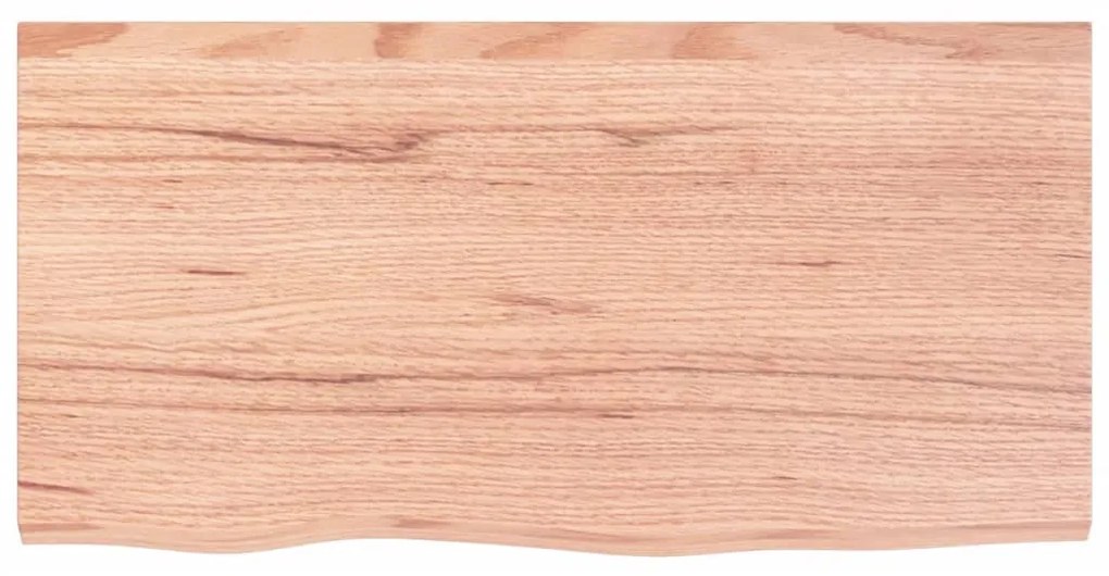 Bancada p/ WC 80x40x2 cm madeira maciça tratada castanho-claro