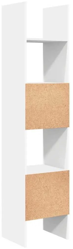 Estante de livros 40x35x180 cm derivados de madeira branco