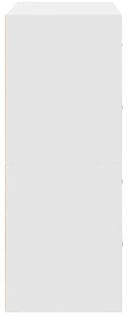 Armários c/ 2 gavetas 2 pcs 60x31x40cm derivados madeira branco