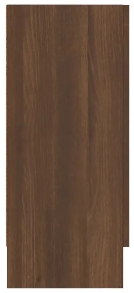 Vitrine 120x30,5x70 cm derivados madeira carvalho castanho