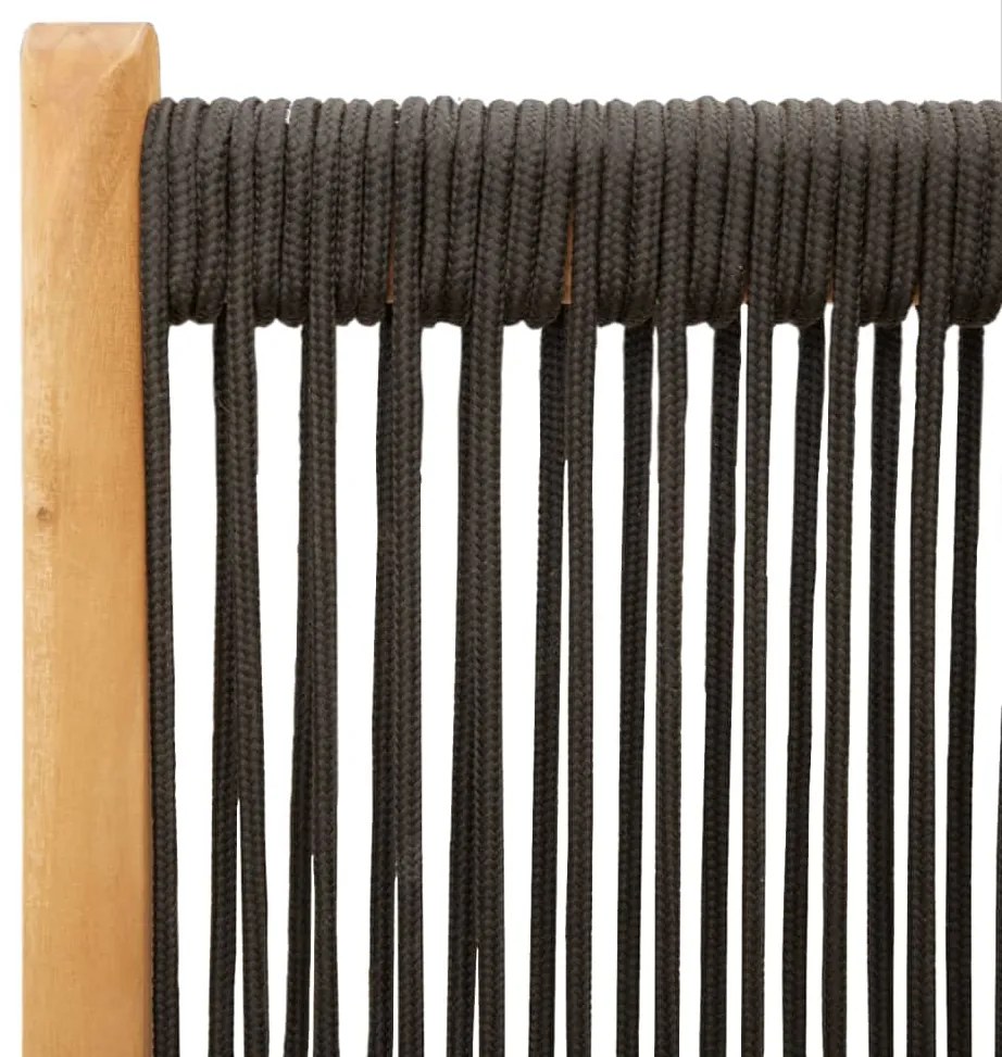 Cadeiras de jardim 2 pcs acácia maciça e polipropileno preto