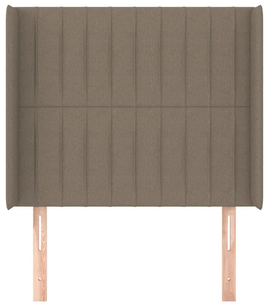 Cabeceira cama c/ abas tecido 83x16x118/128cm cinza-acastanhado