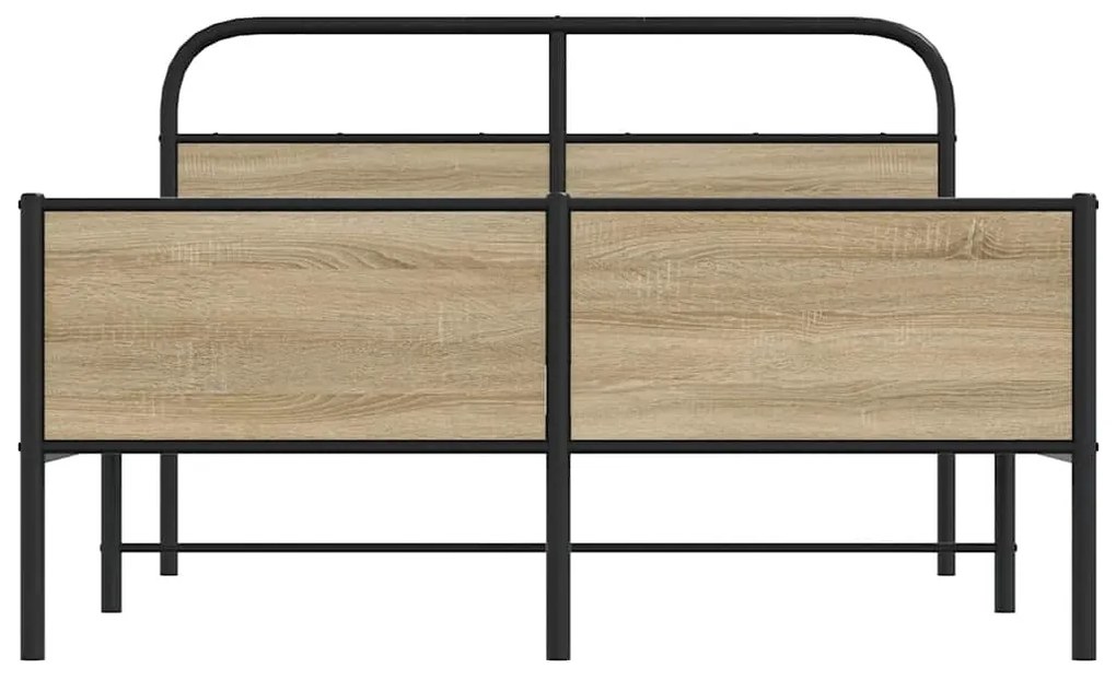 Estrutura cama s/ colchão derivados de madeira carvalho sonoma
